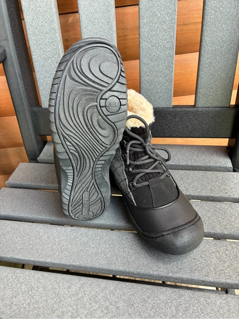 New JBU by Jambu Winter Boots Jane Style Black and Gray Women's 10